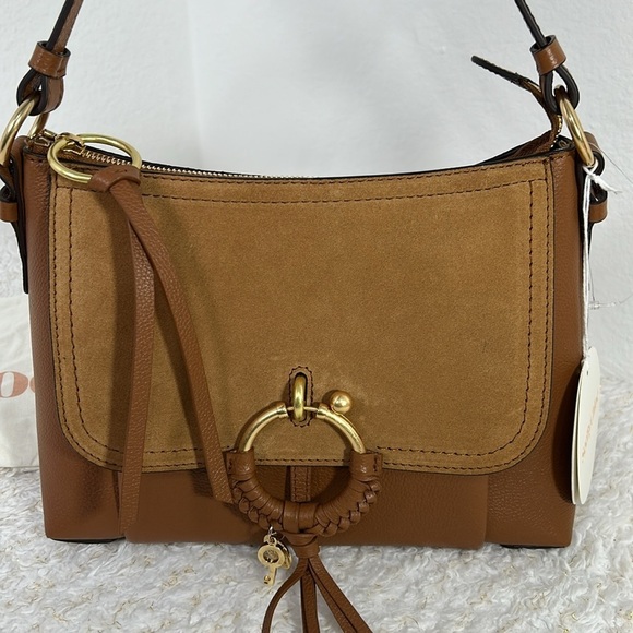 See By Chloe Brown Leather Shoulder Bag Joan Suede/Leather Hobo Bag - Picture 6 of 13